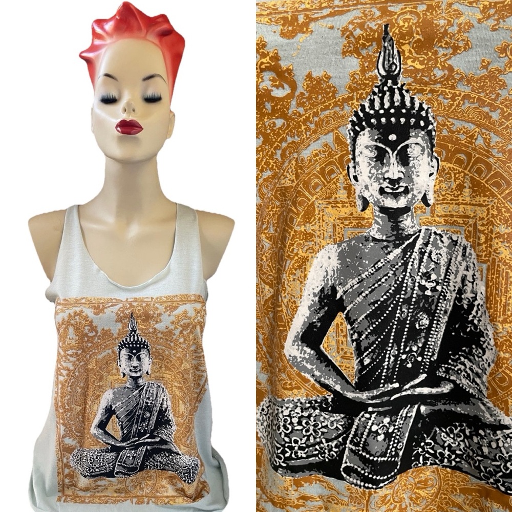 BEAR DANCE Wearable Art YOGA Style TANK TOP Size Small